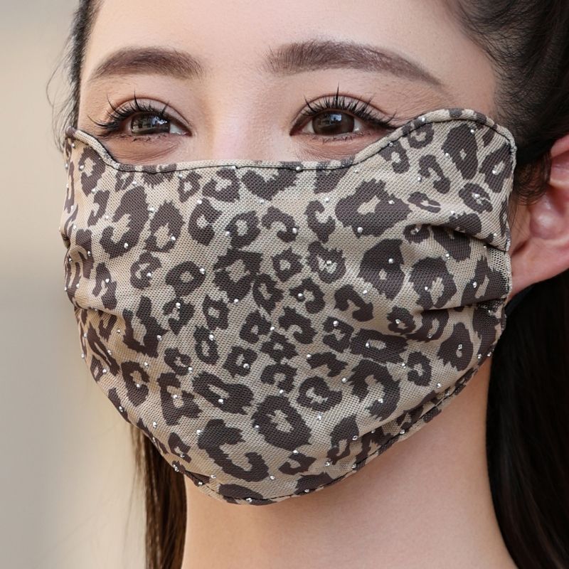 秋冬爆款豹纹口罩大版防尘面罩