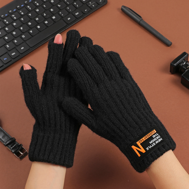 男女通用羊驼绒全包分指开口触屏