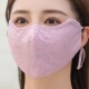 立体蕾丝花边口罩女士夏季 洋气高颜值超轻薄网纱透气全脸护脸面纱