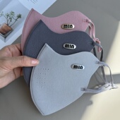 暖绒秋冬保暖口罩女时尚 高颜值骑行防寒面罩男 简约立体透气加厚款