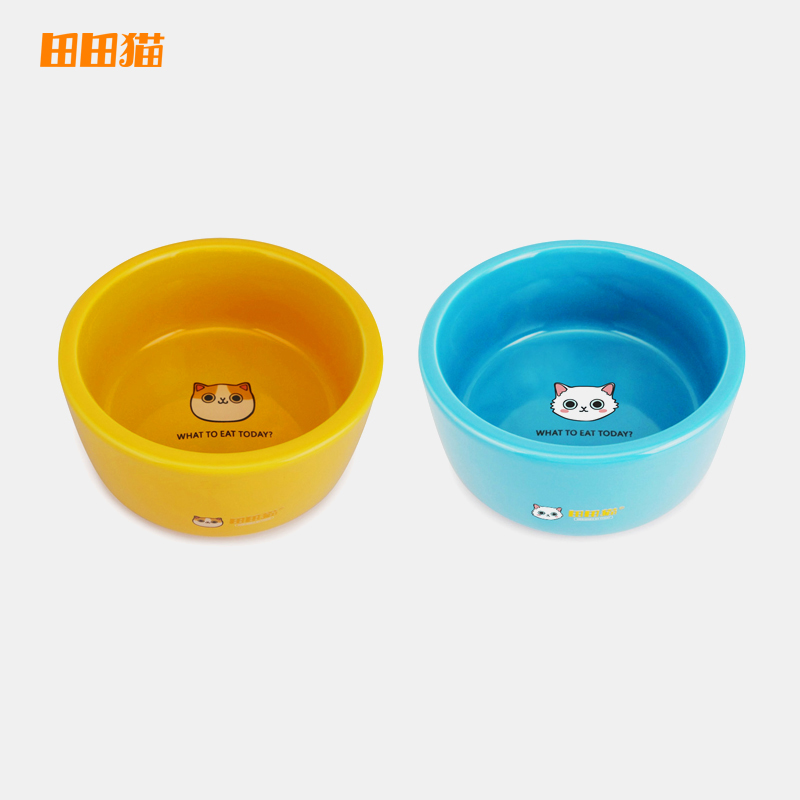 田田猫马卡龙超可爱加热包邮猫碗