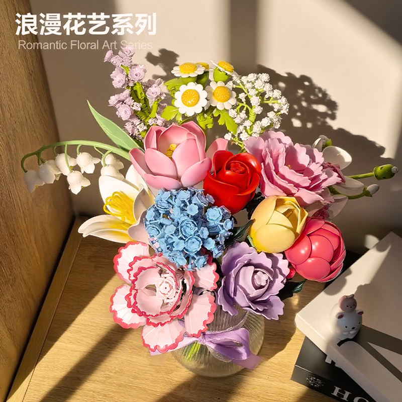 永生花单支玫瑰花荷花芍药百合