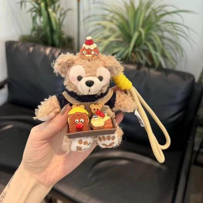 新款烘焙师小熊挂件书包钥匙扣背包挂饰毛绒玩偶公仔达菲包包挂饰