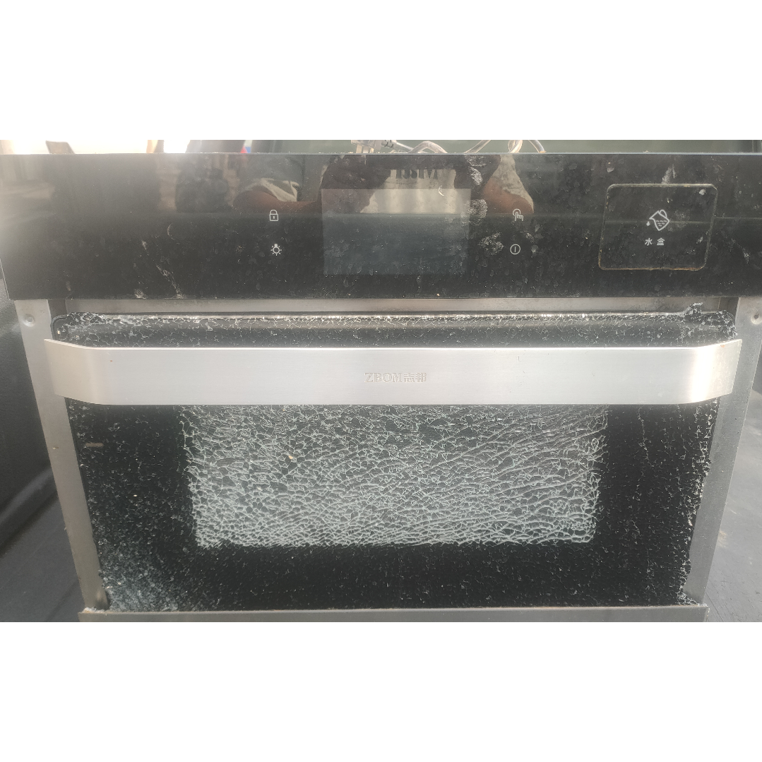 志邦35L05组合微波炉微蒸烤一体机嵌入式前钢化玻璃面板门板破损