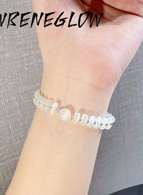 品质水晶原创猫眼石925纯银不掉色闺蜜定制ins小众设计手串手链女