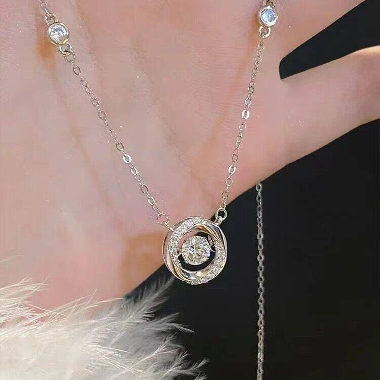 怦然心动/925银莫比乌斯小红书同款项链女锆石时尚锁骨链不掉色