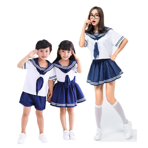 海军领日系摄影女童幼儿园演出服