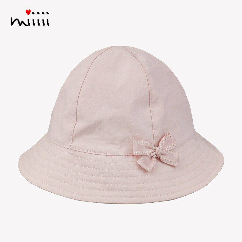 女童帽子春秋薄款纯棉小沿洋气大儿童女宝宝小孩休闲韩版渔夫盆帽