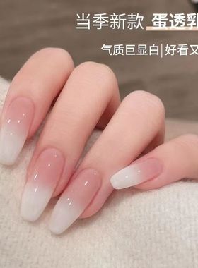 蛋透乳白指甲油胶2025年春夏流行网红流行冰透渐果冻胶美甲店专用