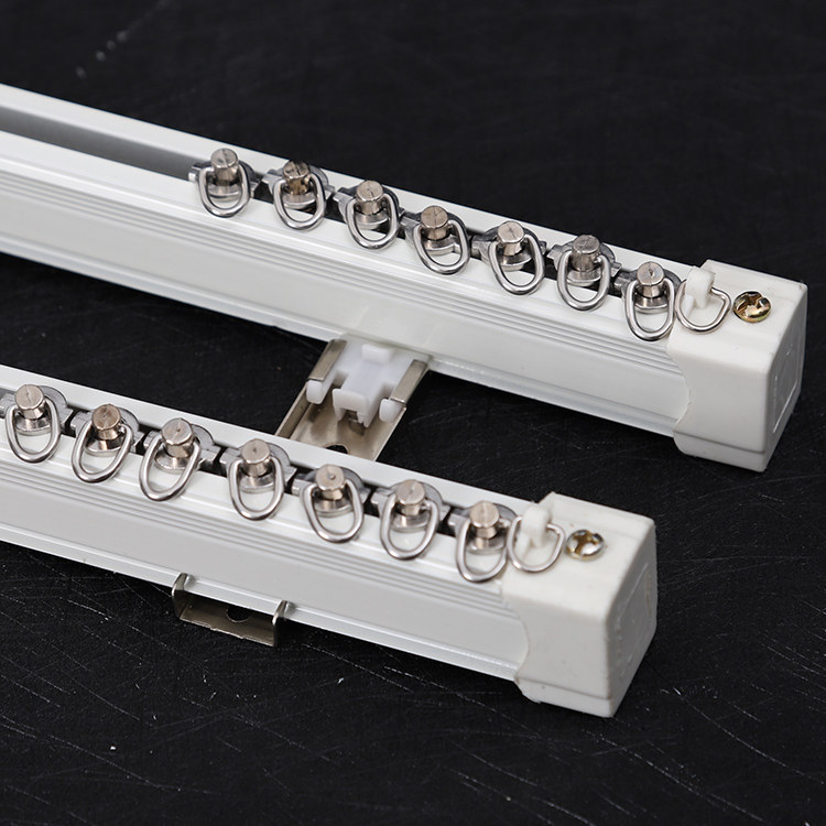 滑轮侧装铝合金窗帘轨道