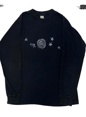 清仓款！oldschool美式复古星星基础内搭高级感男女情侣长袖T恤