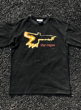 王有病工作室 重磅260G！The Crow Short sleeves乌鸦简约短袖T恤