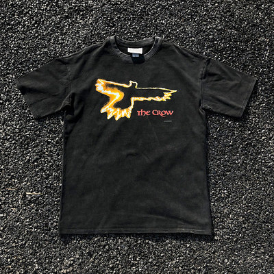 王有病工作室 重磅260G！The Crow Short sleeves乌鸦简约短袖T恤