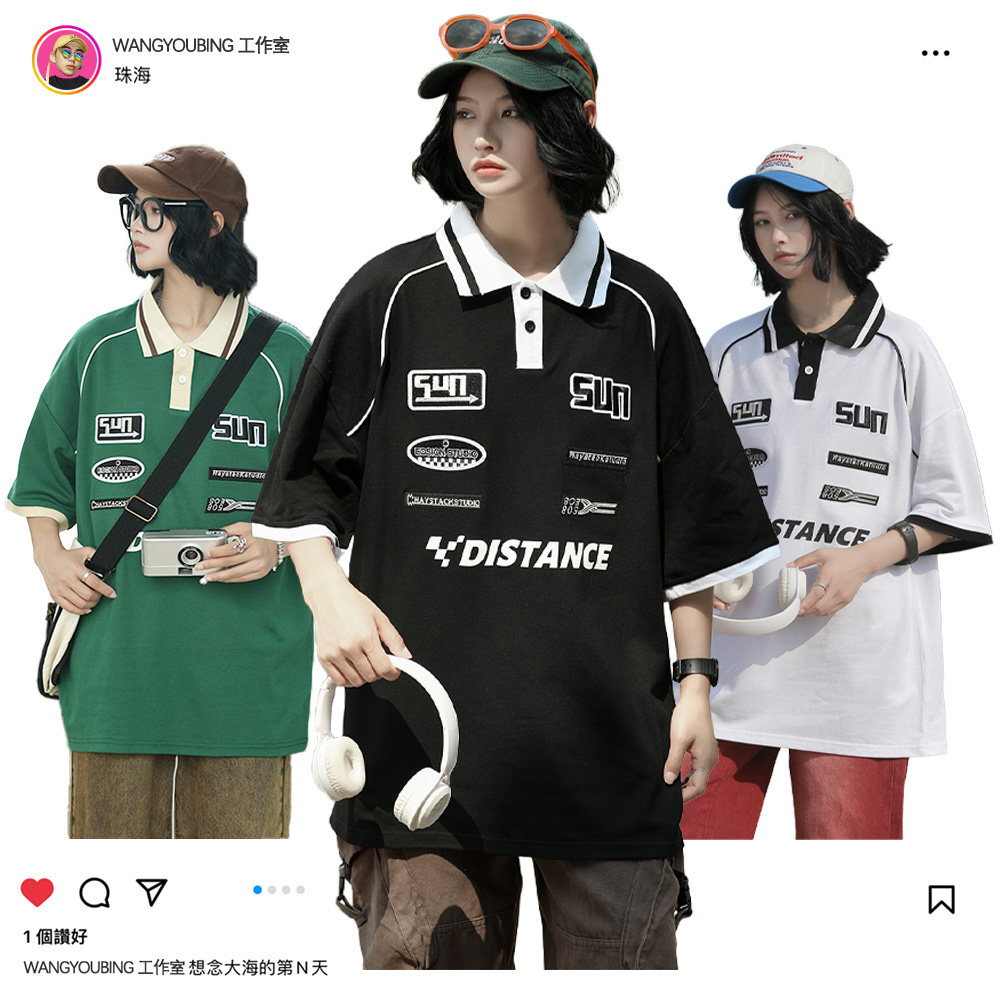 美式复古质感面料 vintage赛车服logo夏季宽松透气运动训练Polo衫,服饰配件/皮带/帽子/围巾,口袋巾,淘宝优惠券,粉丝福利购,淘宝优惠卷