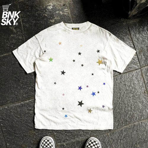 王有病工作室 220G 透气正肩版 ！星星拼接趣味短袖T恤oversize