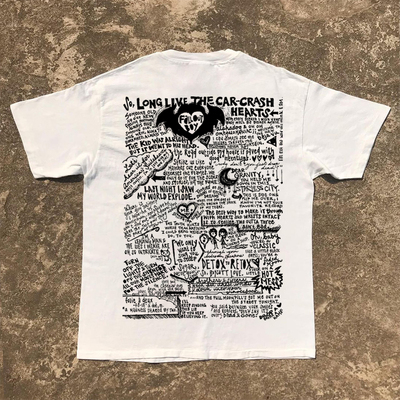 王有病工作室 90年代摇滚乐队短袖T恤高街潮牌涂鸦Band Tee男女款