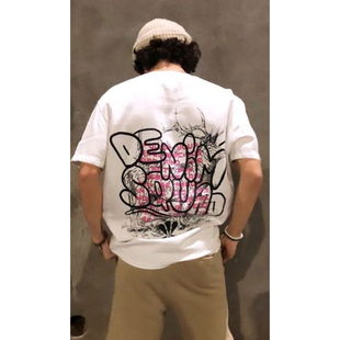 打底T恤 原宿风高级感白色基础款 王有病工作室 ins高街涂鸦短袖