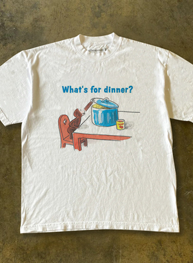 王有病工作室 220G轻薄高织不透！vingate阿美咔叽情侣短袖T恤