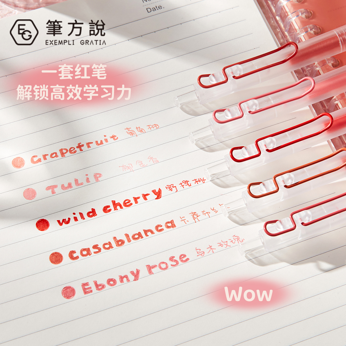 筆方說五彩斑斕紅筆老師專用批改作業(yè)學(xué)生訂正用高顏值速干中性筆