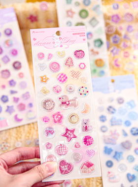 白日梦境贴纸3D造景贴纸立体浮雕贴画小女孩手工DIY手机壳万圣节