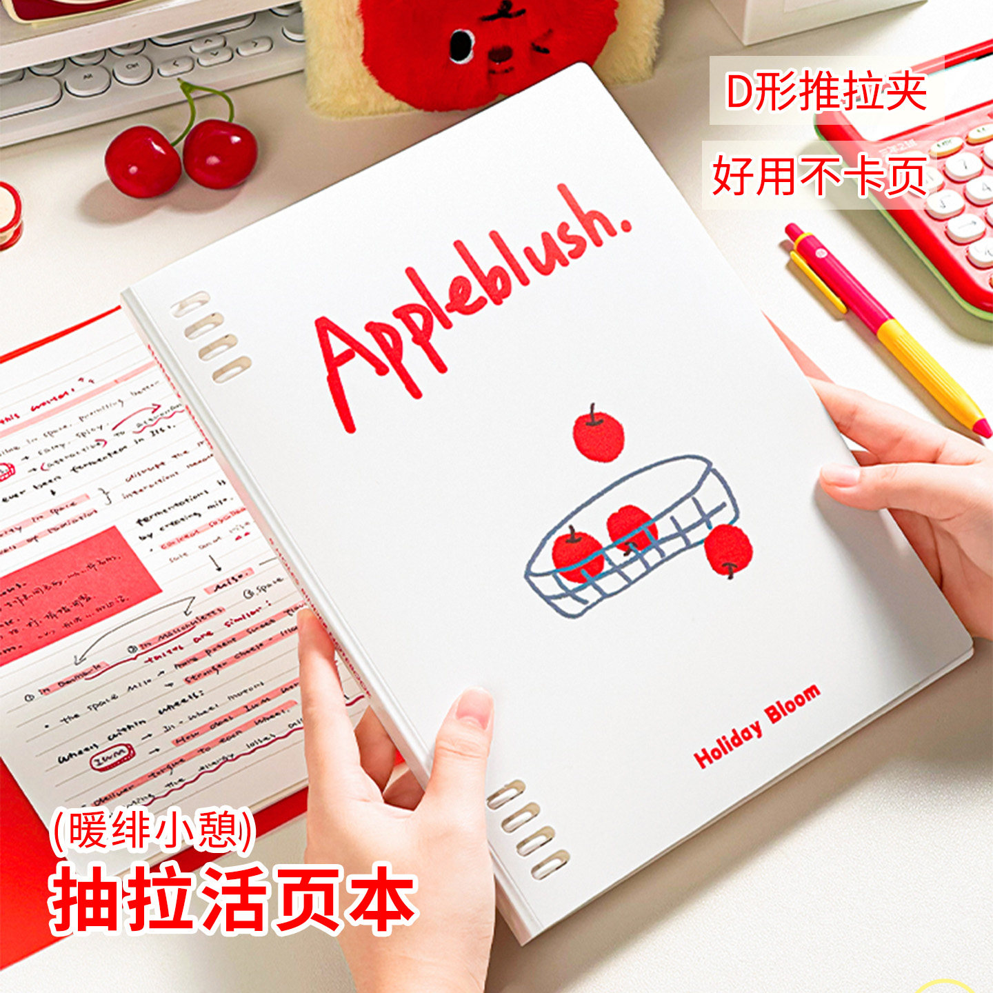 可爱抽拉活页本可拆B5内芯笔记本