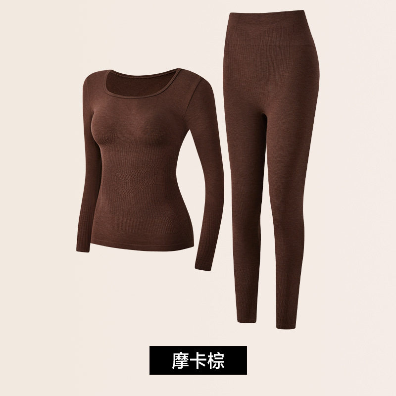山茶花精油保暖内衣女塑
