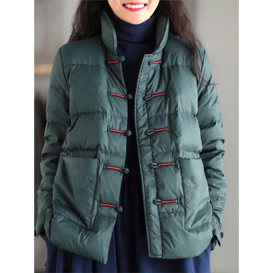 中国风盘扣轻薄羽绒服女