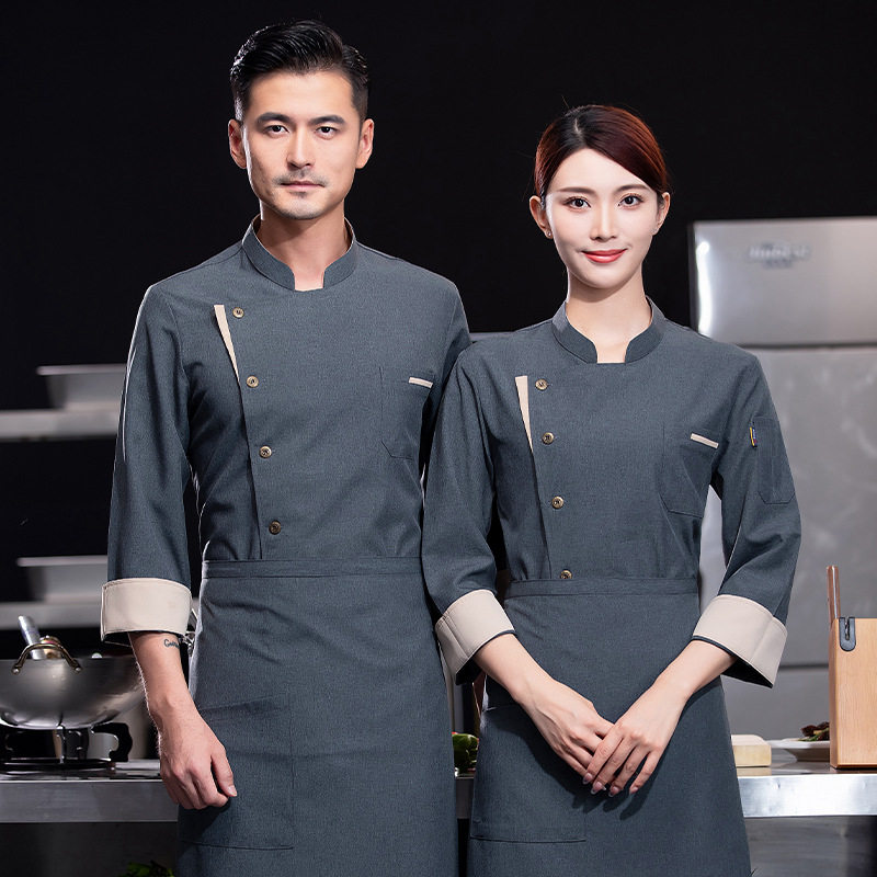 厨师服短袖男女酒店宾馆