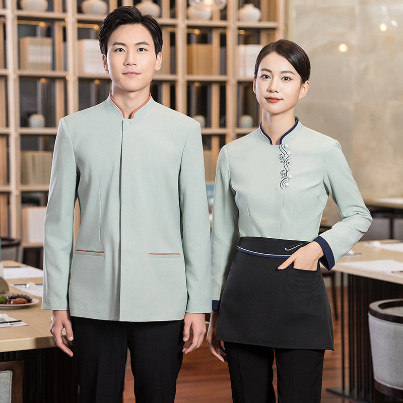 高档酒店服务员工作服长