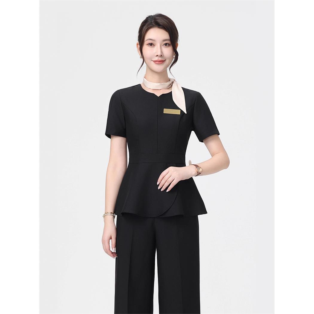 美容师工作服女夏季养生馆酒店经理前台接待售楼部美容院工装图片