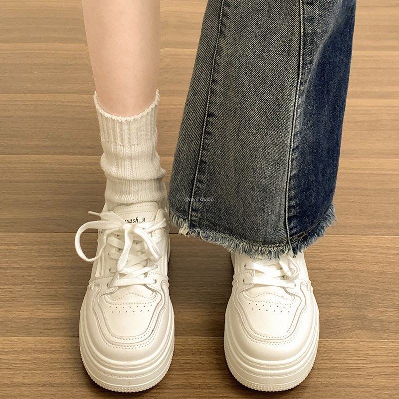 厚底小白鞋女款春秋内增高