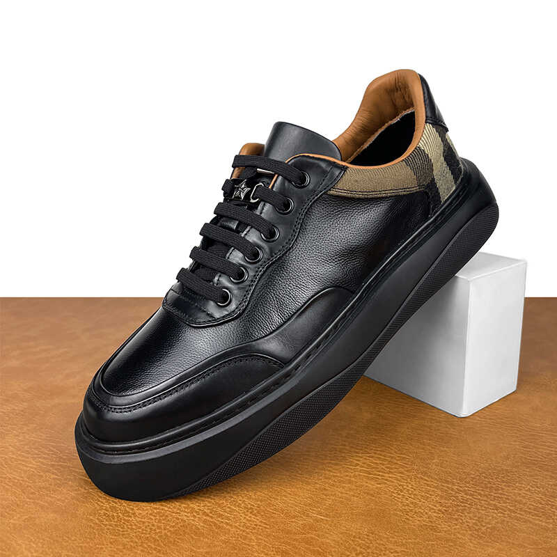 优质头层牛皮板鞋男2025秋休闲鞋