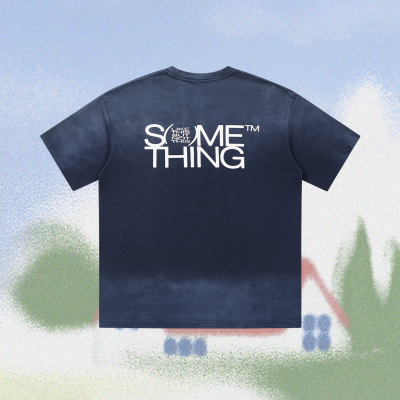 SOMETHING by COC CUBE洗水落色基础LOGO TEE