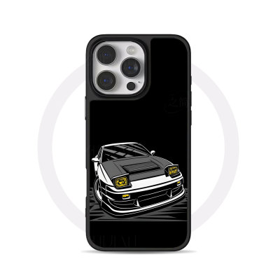 马自达改装车大孔黑框玻璃磨砂磁吸碳纤纹手机壳适用苹果iphone17promax华为MATE50PROP70ULTRAP80PROMATE70P