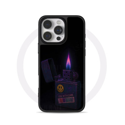 复古笑脸火机大孔黑框玻璃磨砂磁吸碳纤纹手机壳适用苹果iphone17promax华为小米15PRO小米17PROMAXP80PROMAT