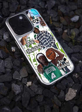 球星海报电镀玻璃黑框磨砂手机壳适用苹果iphone17promax华为VIVOX200PROMINI小米14PROVIVOIQOO12PRO小米14U