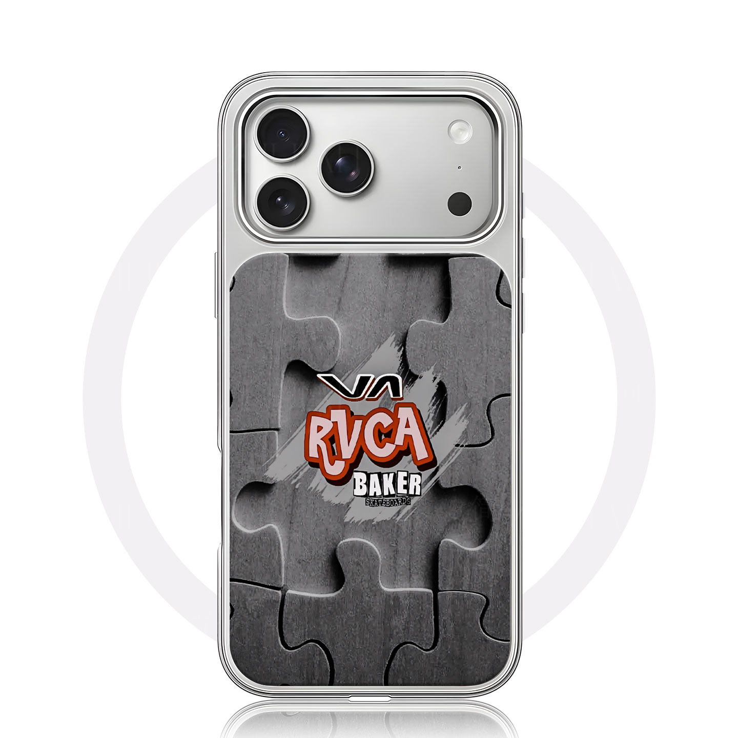 RVCA拼大孔黑框玻璃磨砂磁吸碳纤纹手机壳适用苹果iphone17promax华为小米14PROP80PROMATE50PROMATE70PRO
