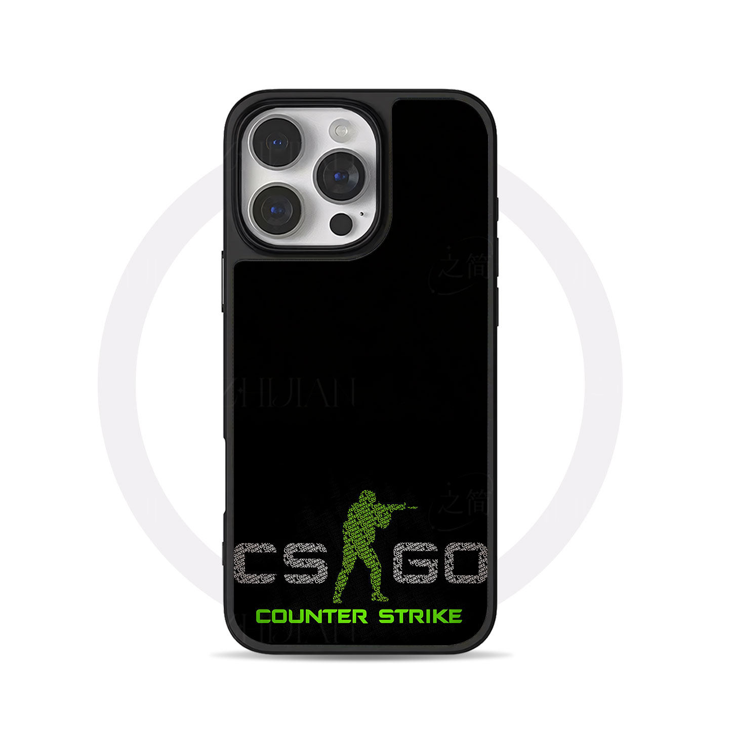 CSGO游戏大孔黑框玻璃磨砂磁吸碳纤纹手机壳适用苹果iphone17promax华为P80PRO小米15PRO小米17PROMAXP70ULTR