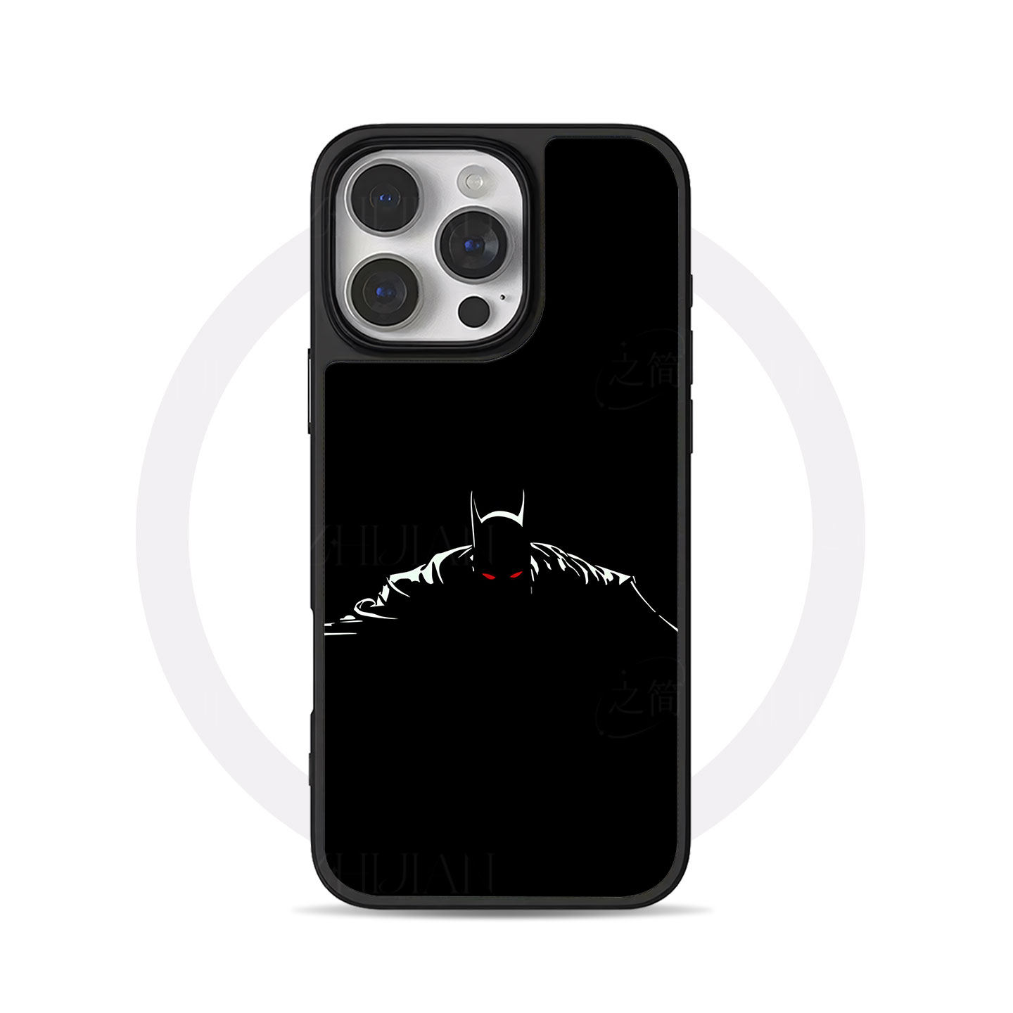 红眼蝙蝠侠大孔黑框玻璃磨砂磁吸碳纤纹手机壳适用苹果iphone17promax华为小米15PROP80PRO小米17PROMAXP70UL