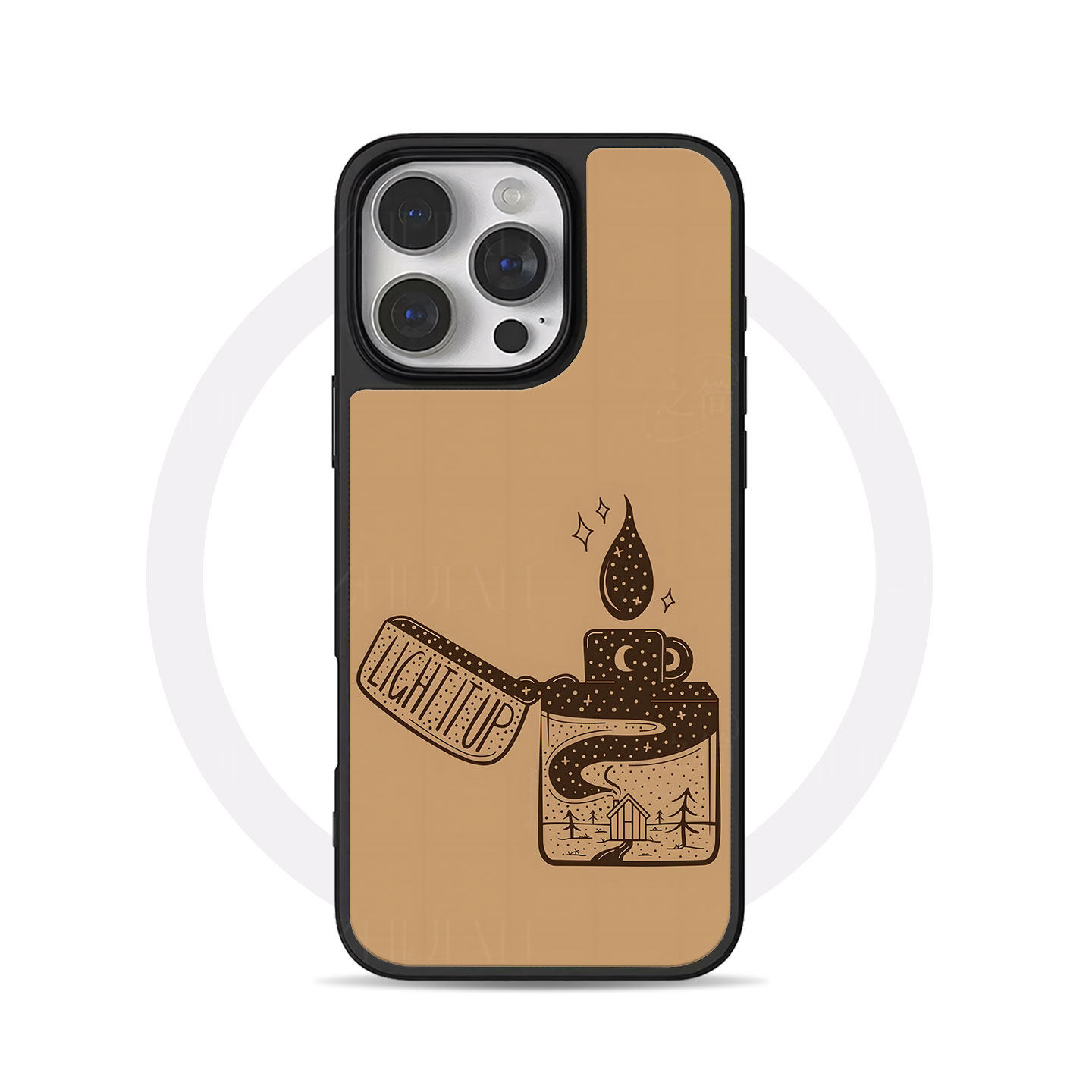 复古打火机图大孔黑框玻璃磨砂磁吸碳纤纹手机壳适用苹果iphone17promax华为P80PROP70ULTRAP70PROMATE80PRO