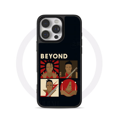 Beyond乐队大孔黑框玻璃磨砂磁吸碳纤纹手机壳适用苹果iphone17promax华为小众个性P70ULTRAP70PROP80PRO