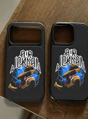 乔丹闪电图手机壳大孔电镀黑框碳纤维二合一玻璃适用苹果17promax华为MATE60PROPLUS小米15PRO小米14PROPURA8