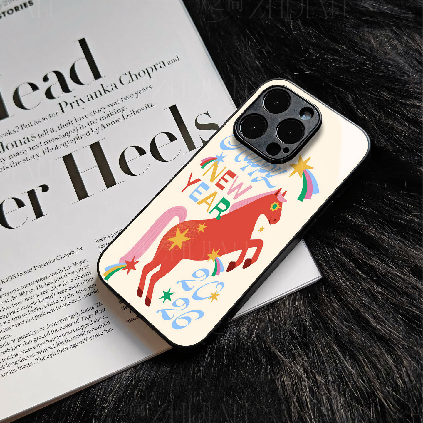 苹果17promax新年红马玻璃手机壳马年新年祝福有钱适用苹果华为OPPORENO14PRO红米NOTE15PROPLUS小米17PROMAX