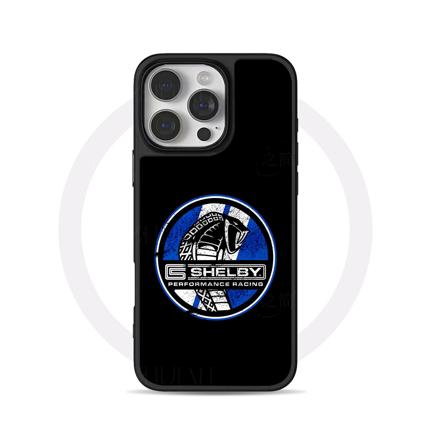 谢尔比赛车标大孔黑框玻璃磨砂磁吸碳纤纹手机壳适用苹果iphone17promax华为全包按键小米15PRO12/13/14P70UL