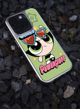 飞天女警电镀玻璃黑框磨砂手机壳适用苹果iphone17promax华为小米15PRO小米14PRO小米15ULTRA华为MATE70PROPL