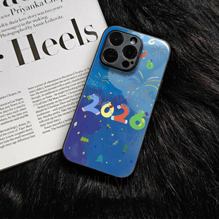 苹果17promax马年烟花玻璃手机壳马年新年祝福有钱适用苹果华为红米TURBO4PROFINDX9PRO一加ACE5至尊版FINDX8