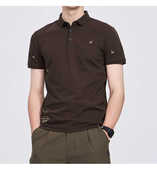 潮流男生休闲t恤透气男士 马刺绣翻领Polo衫 短袖 新款 上衣 男夏季