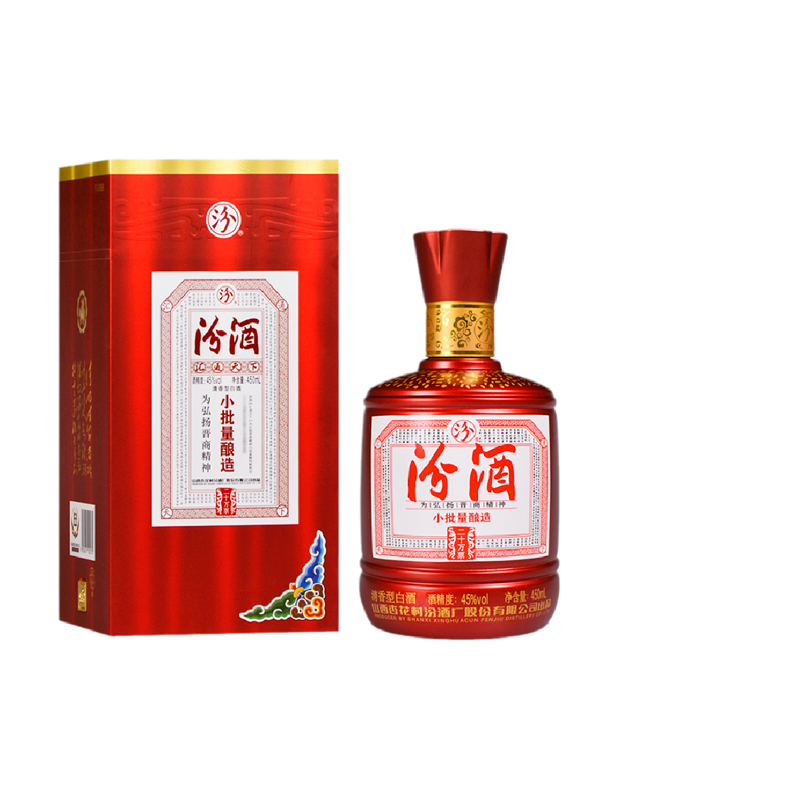 汾酒45度小批量酿造二十万票450mL礼盒装山西杏花村清香型白酒