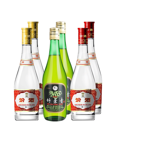 汾酒53度黄盖汾45度竹叶青酒42度红盖475ml*6瓶杏花村露酒 - 封面