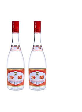 汾酒42度红盖汾475ml*2瓶套装玻璃瓶杏花村清香型国产粮食白酒